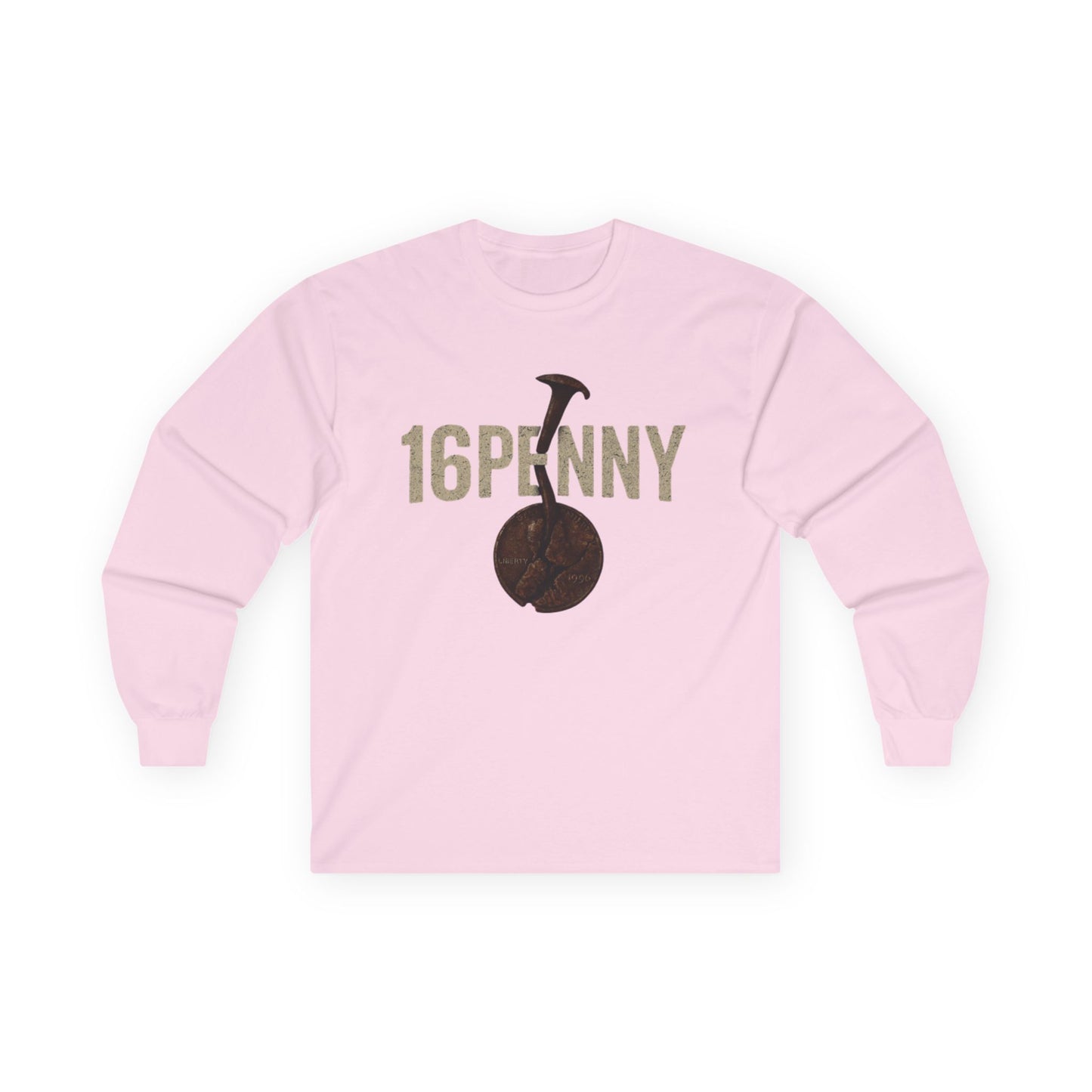 Retro 16Penny Long Sleeve Tee, Unisex Shirt, Vintage Style Apparel, Unique Graphic Tee, Casual Wear, Gift for Him/Her