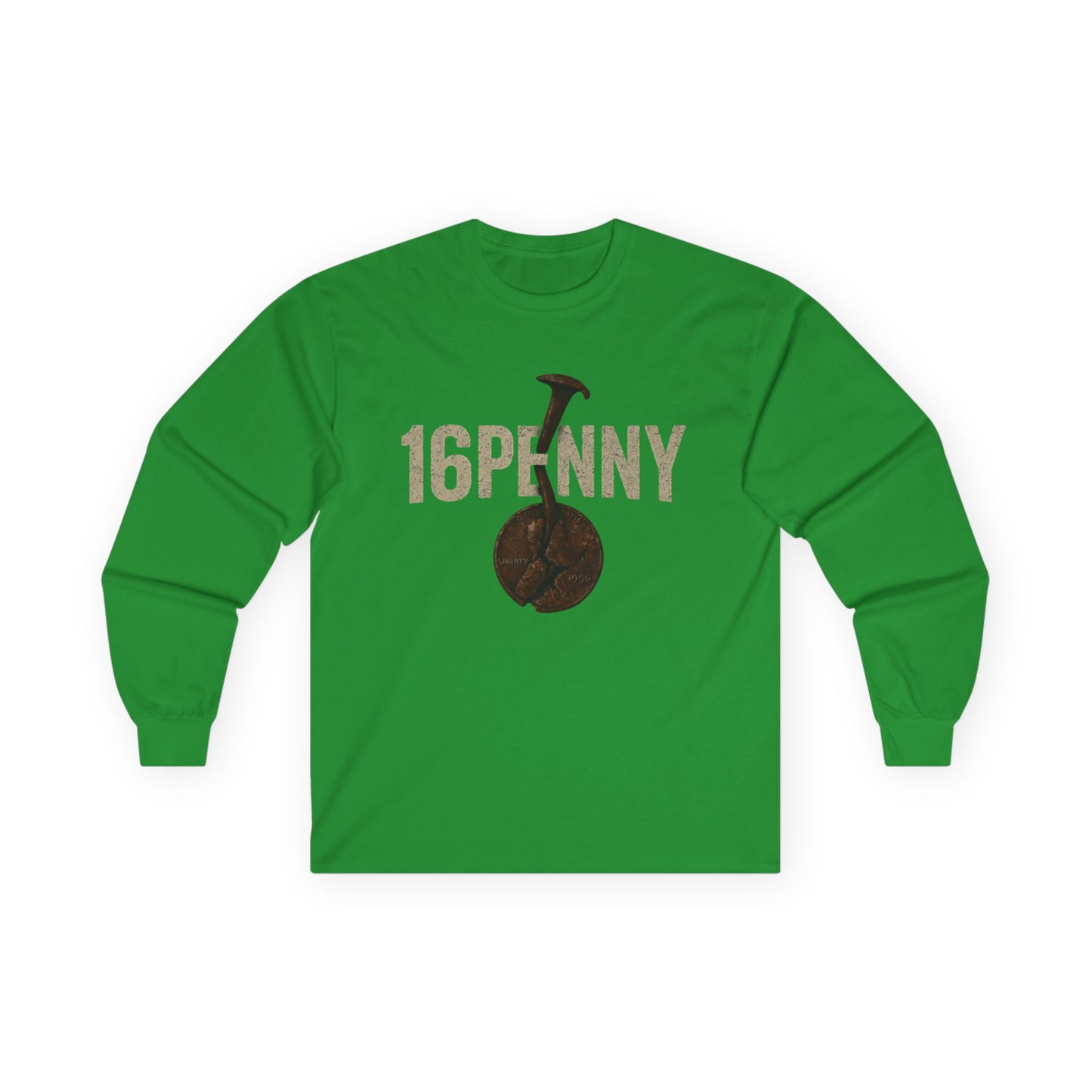 Retro 16Penny Long Sleeve Tee, Unisex Shirt, Vintage Style Apparel, Unique Graphic Tee, Casual Wear, Gift for Him/Her