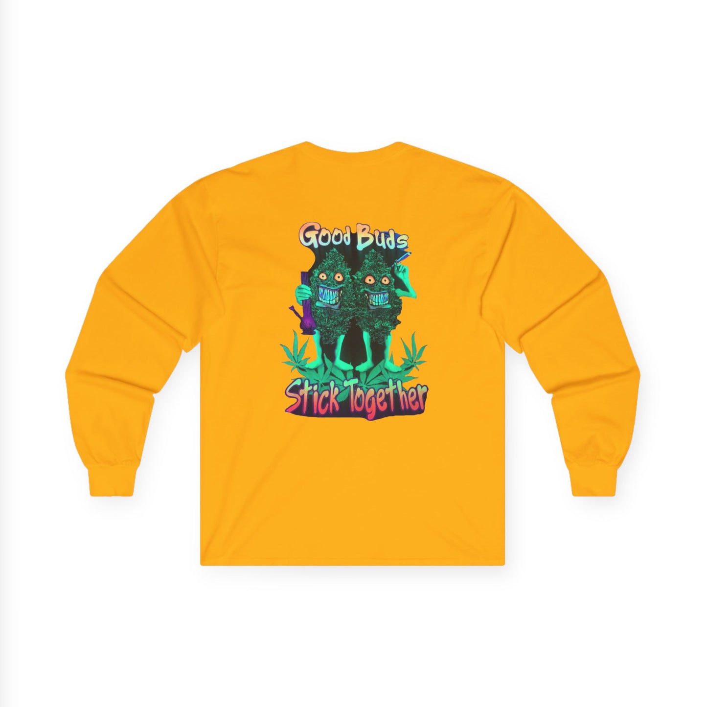 Good Buds Long Sleeve Tee | Unisex Cotton Tee for Friends | Gift for Stoner, 4/20 Celebration, Weed Enthusiast, Graphic Tee