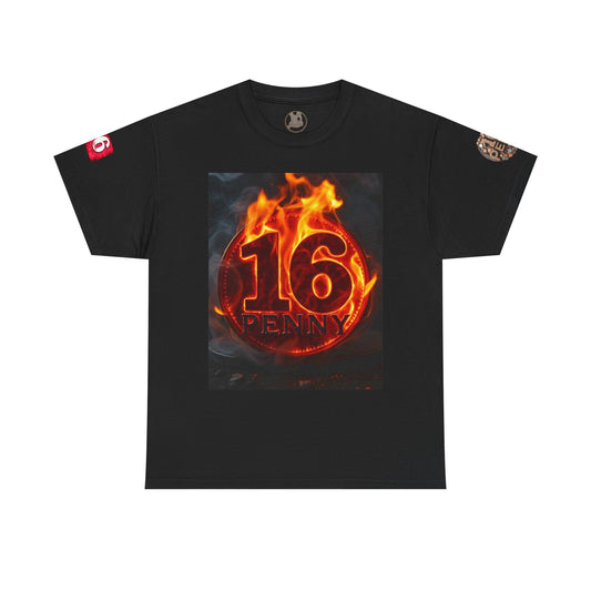 Fiery Graphic Tee - Unisex Heavy Cotton Tee, Unique Graphic Shirt, Casual Wear, Gift for Fans, Music Merchandise, Rock Concert Outfit