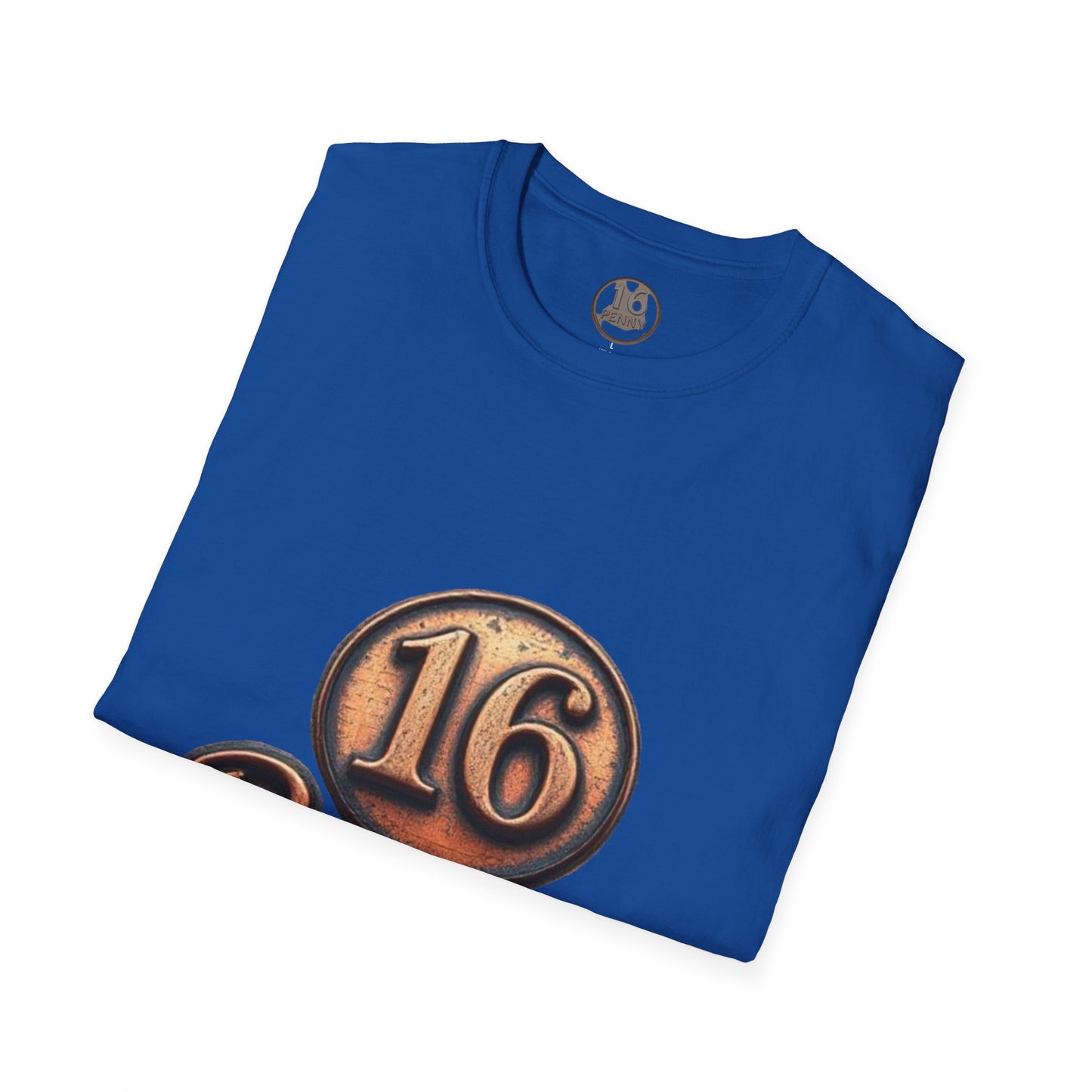 16 Penny Unisex Softstyle T-Shirt - Fun Graphic Tee for Coin Lovers, Unique Gift, Casual Wear, Birthday Celebration, Nostalgia Inspired