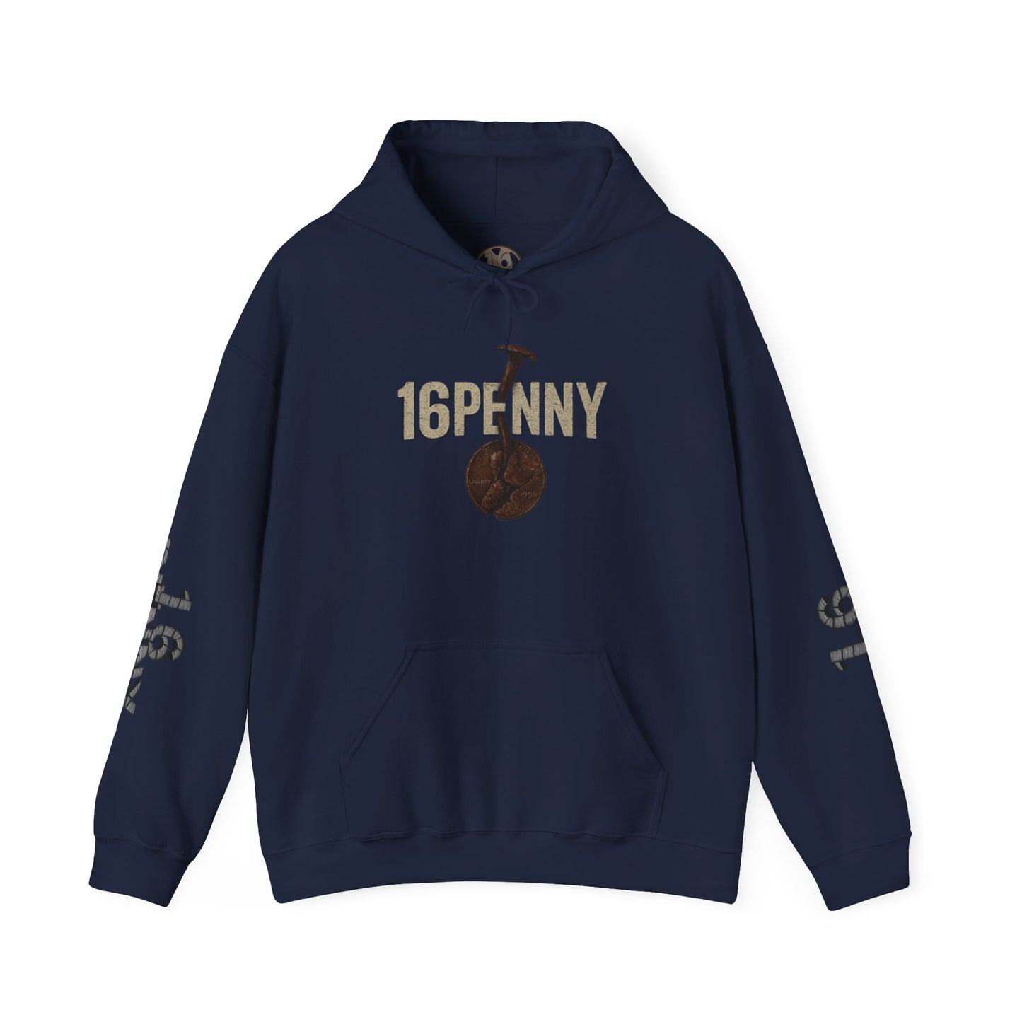 16 Penny Graphic Hoodie | Unisex Heavy Blend Sweatshirt for Casual Style, Gift for Music Lovers, Cozy Layering, Everyday Comfort