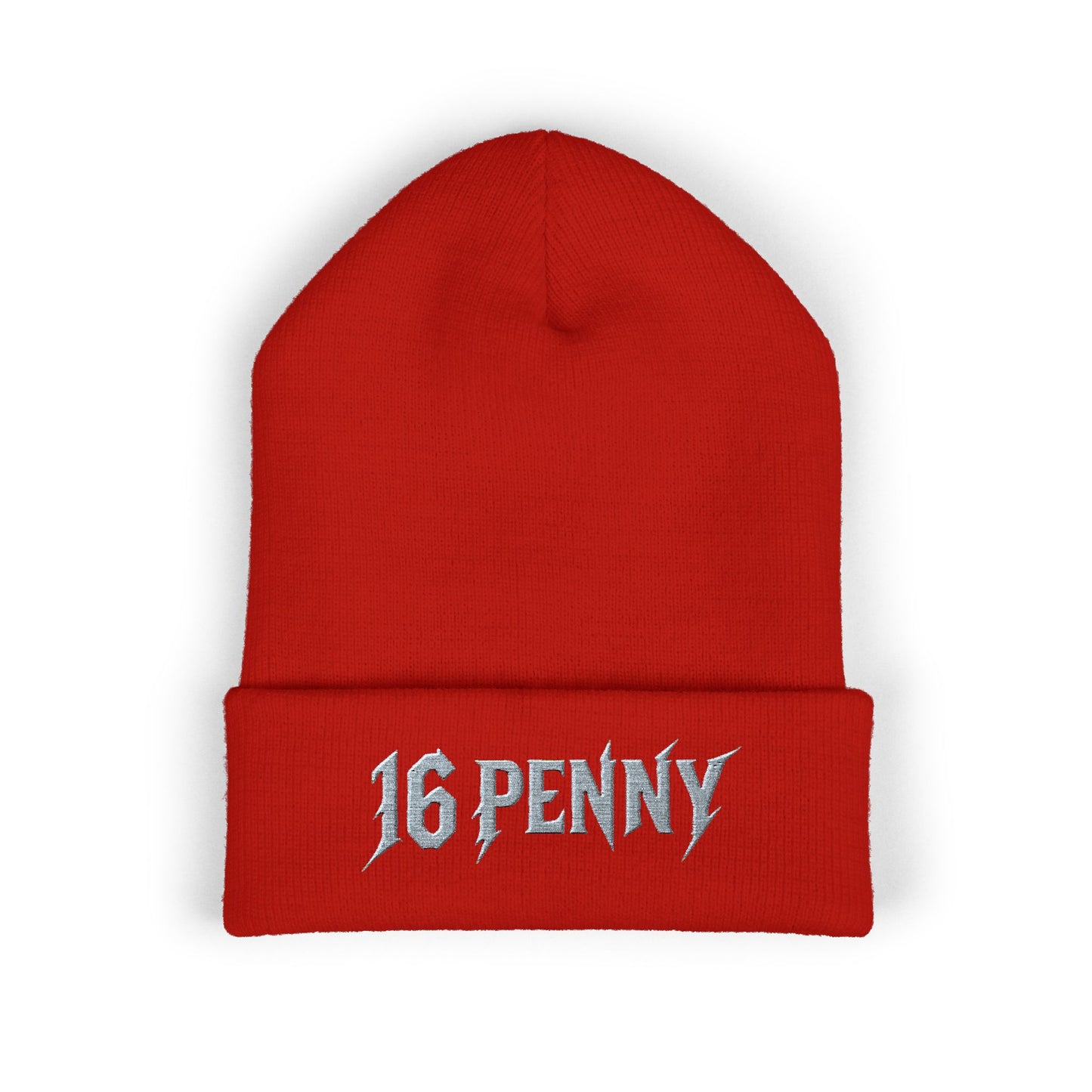 Stylish Cuffed Beanie - 16 PENNY Embroidered Hat, Cozy Winter Accessory, Perfect Gift for Him/Her, Ideal for Outdoor Activities, Streetwear