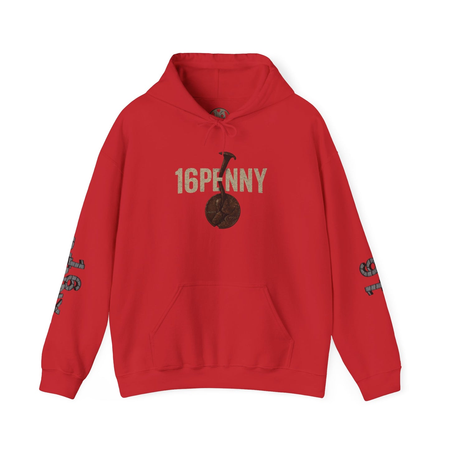 16 Penny Graphic Hoodie | Unisex Heavy Blend Sweatshirt for Casual Style, Gift for Music Lovers, Cozy Layering, Everyday Comfort
