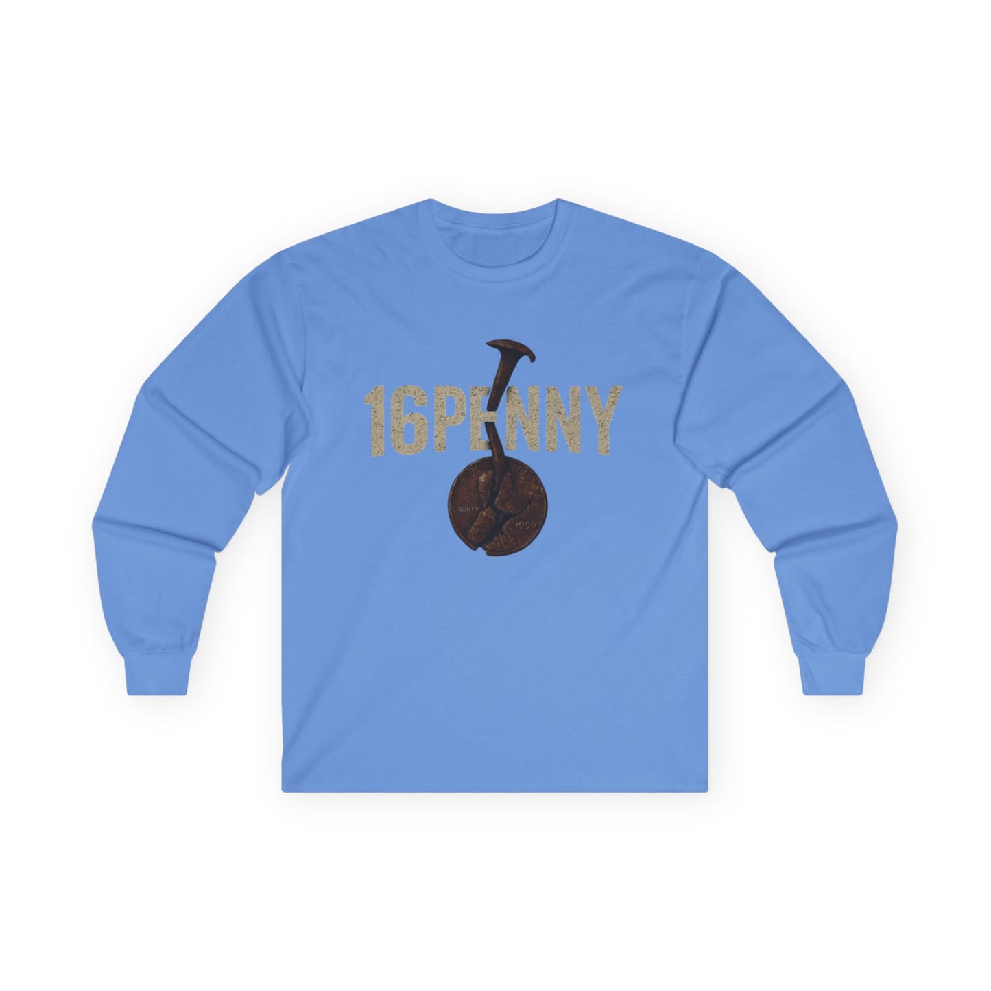 Retro 16Penny Long Sleeve Tee, Unisex Shirt, Vintage Style Apparel, Unique Graphic Tee, Casual Wear, Gift for Him/Her