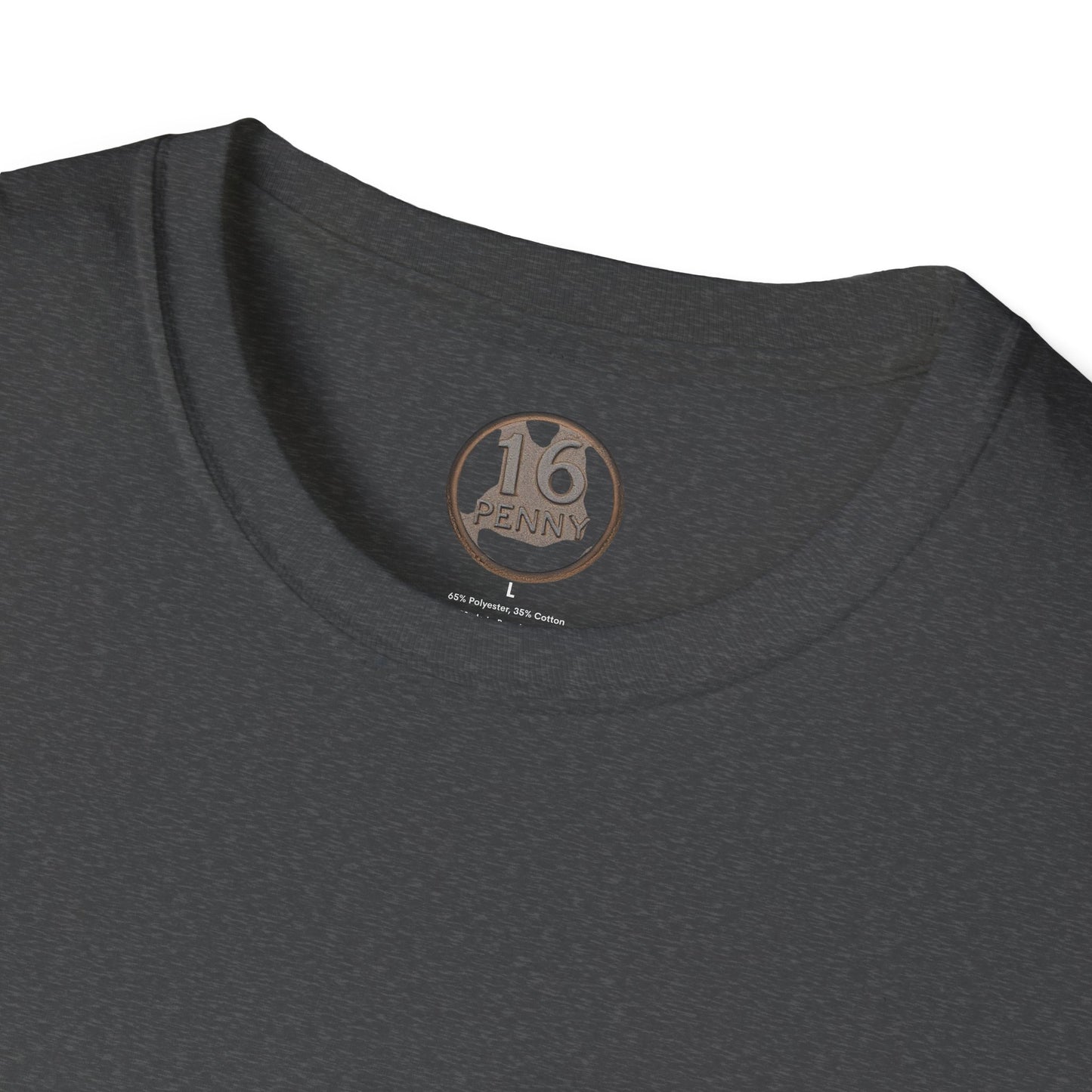 16 Penny Unisex Softstyle T-Shirt - Fun Graphic Tee for Coin Lovers, Unique Gift, Casual Wear, Birthday Celebration, Nostalgia Inspired