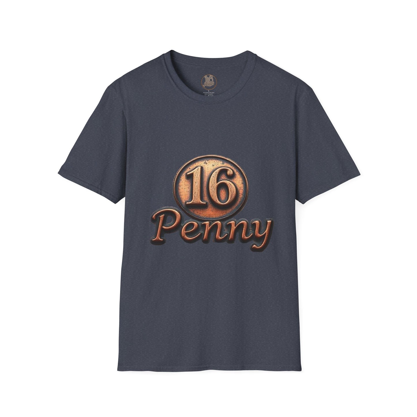 16 Penny Unisex Softstyle T-Shirt - Fun Graphic Tee for Coin Lovers, Unique Gift, Casual Wear, Birthday Celebration, Nostalgia Inspired