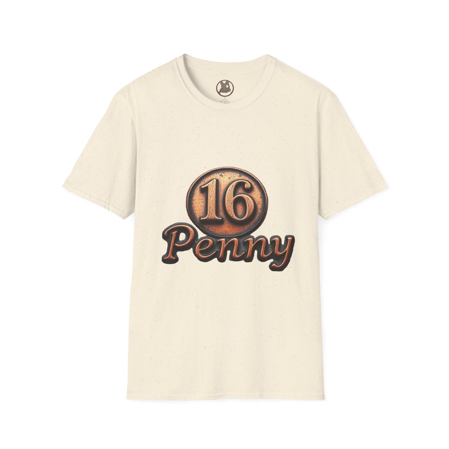 16 Penny Unisex Softstyle T-Shirt - Fun Graphic Tee for Coin Lovers, Unique Gift, Casual Wear, Birthday Celebration, Nostalgia Inspired