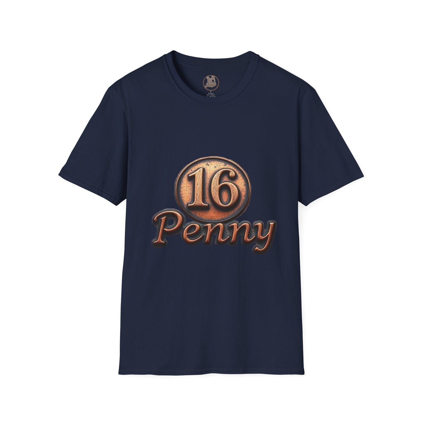 16 Penny Unisex Softstyle T-Shirt - Fun Graphic Tee for Coin Lovers, Unique Gift, Casual Wear, Birthday Celebration, Nostalgia Inspired