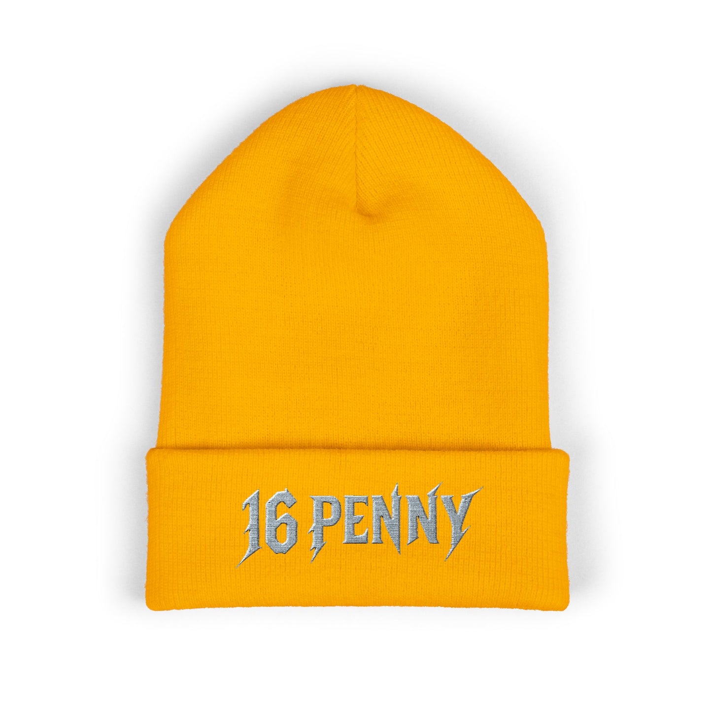 Stylish Cuffed Beanie - 16 PENNY Embroidered Hat, Cozy Winter Accessory, Perfect Gift for Him/Her, Ideal for Outdoor Activities, Streetwear
