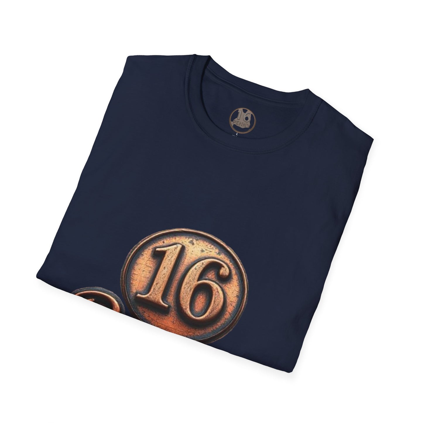 16 Penny Unisex Softstyle T-Shirt - Fun Graphic Tee for Coin Lovers, Unique Gift, Casual Wear, Birthday Celebration, Nostalgia Inspired