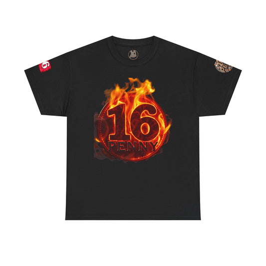 Fiery Graphic Tee - Unisex Heavy Cotton Tee, Unique Graphic Shirt, Casual Wear, Gift for Fans, Music Merchandise, Rock Concert Outfit