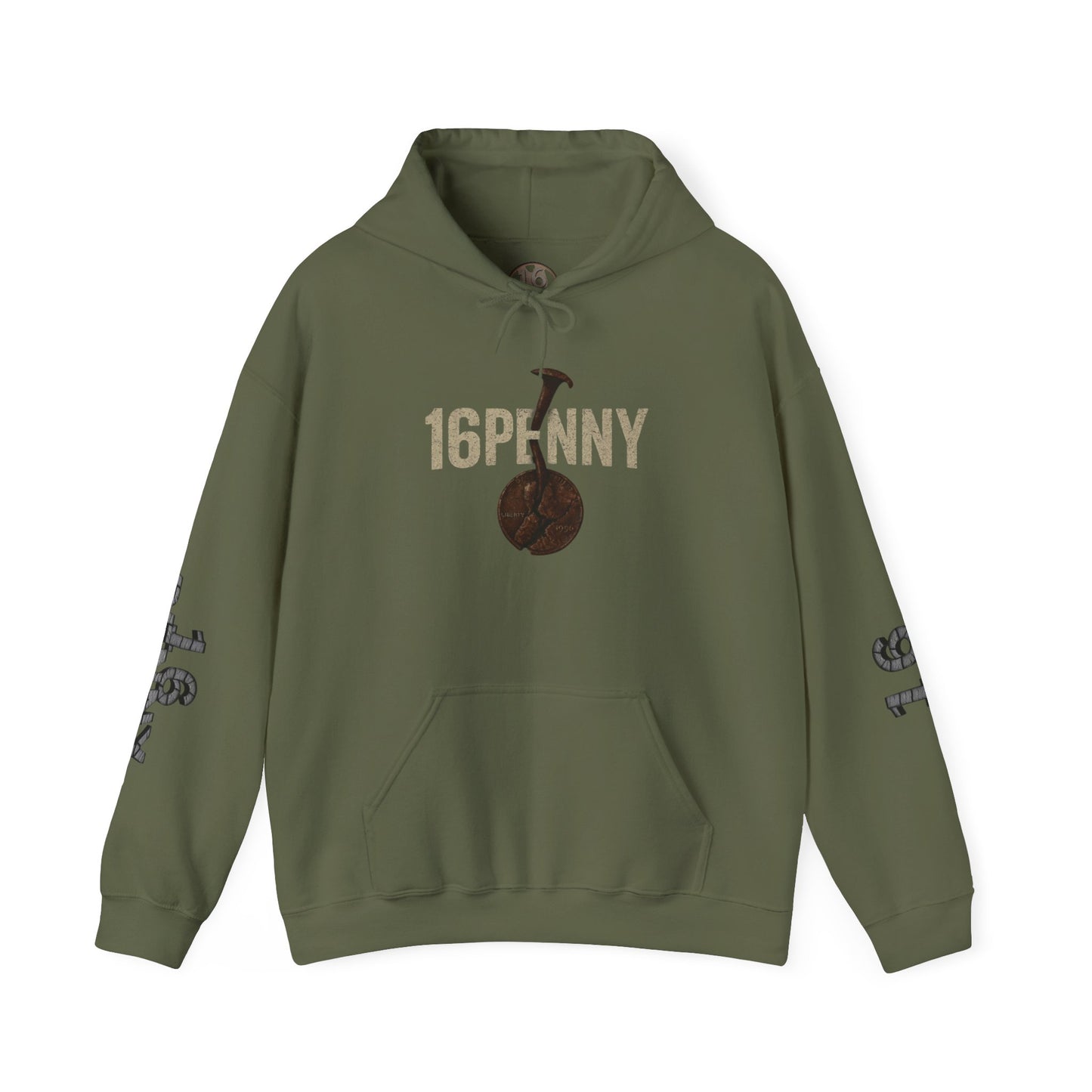 16 Penny Graphic Hoodie | Unisex Heavy Blend Sweatshirt for Casual Style, Gift for Music Lovers, Cozy Layering, Everyday Comfort