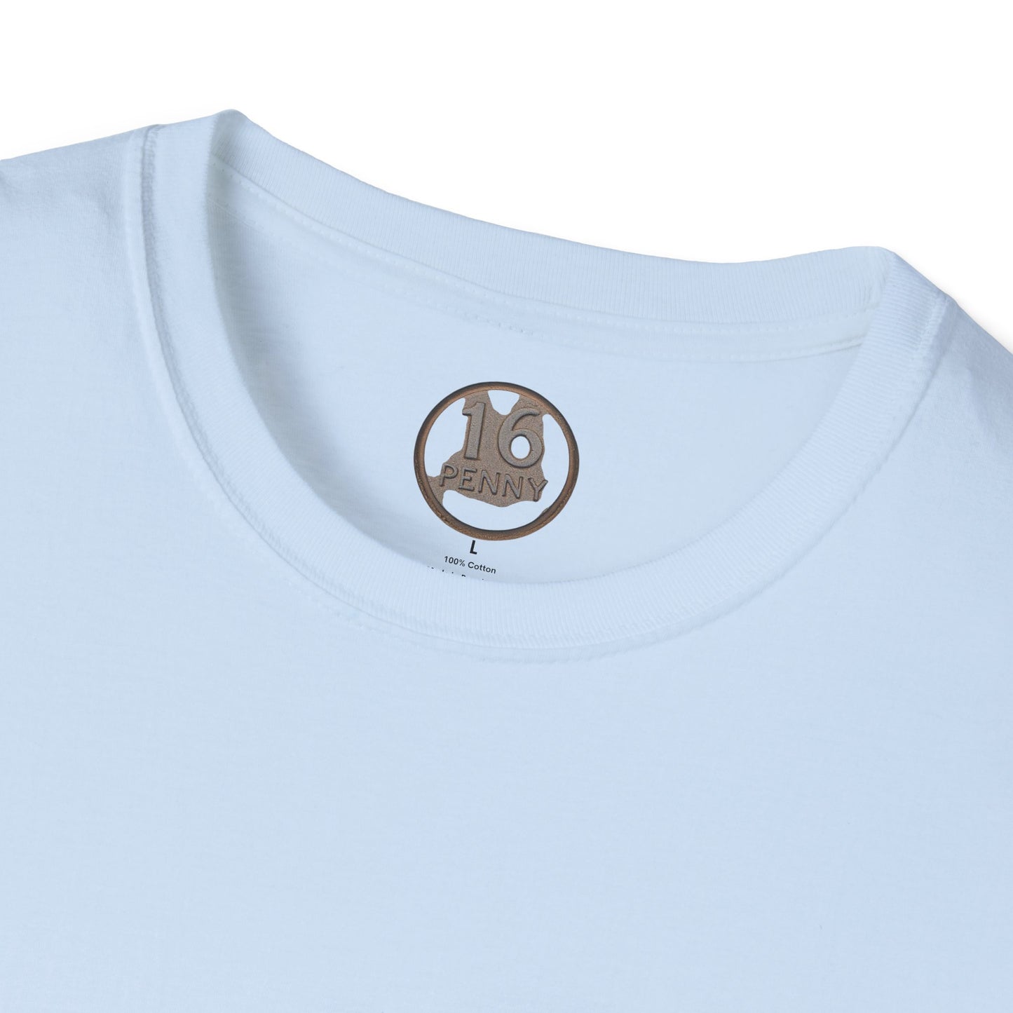 16 Penny Unisex Softstyle T-Shirt - Fun Graphic Tee for Coin Lovers, Unique Gift, Casual Wear, Birthday Celebration, Nostalgia Inspired