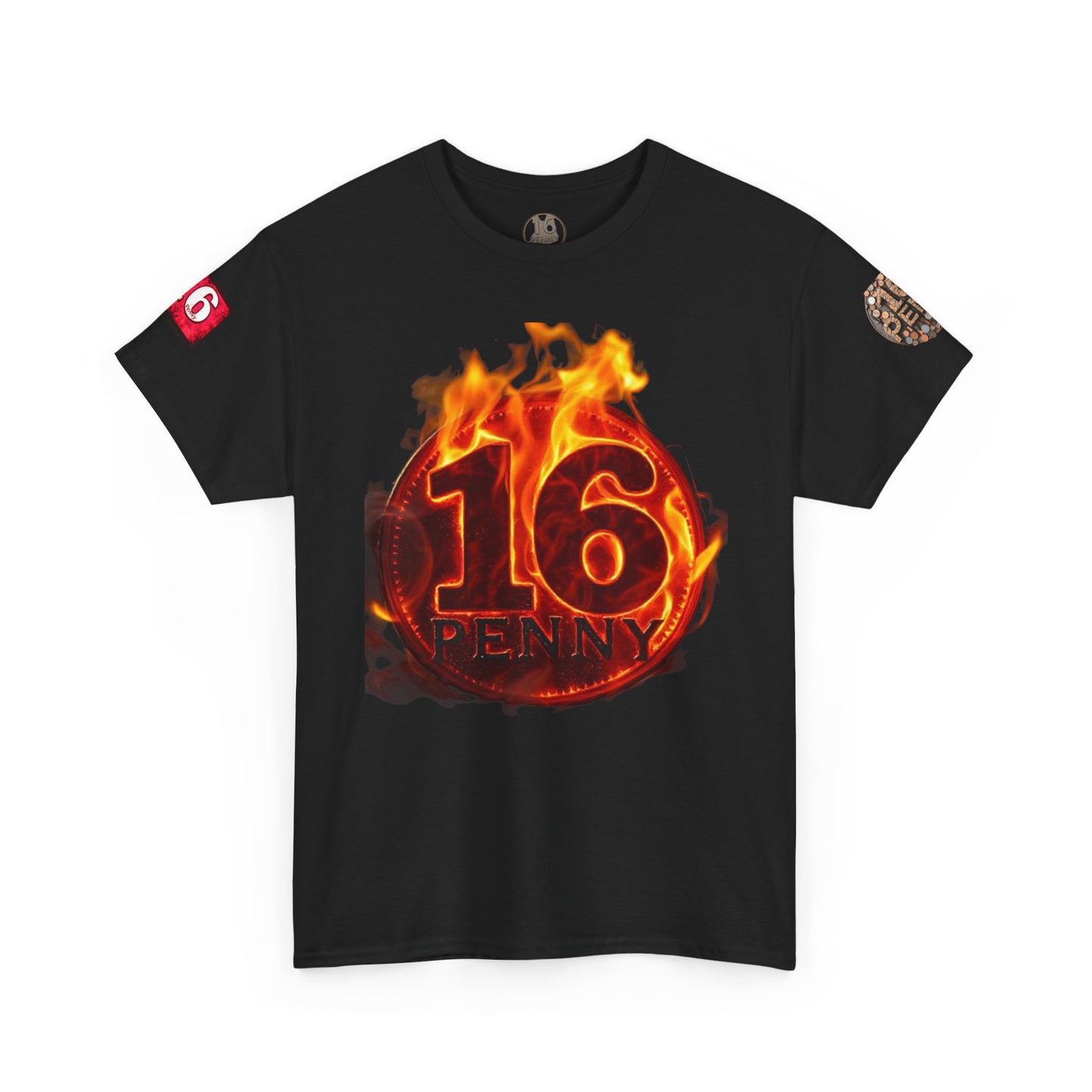 Fiery Graphic Tee - Unisex Heavy Cotton Tee, Unique Graphic Shirt, Casual Wear, Gift for Fans, Music Merchandise, Rock Concert Outfit