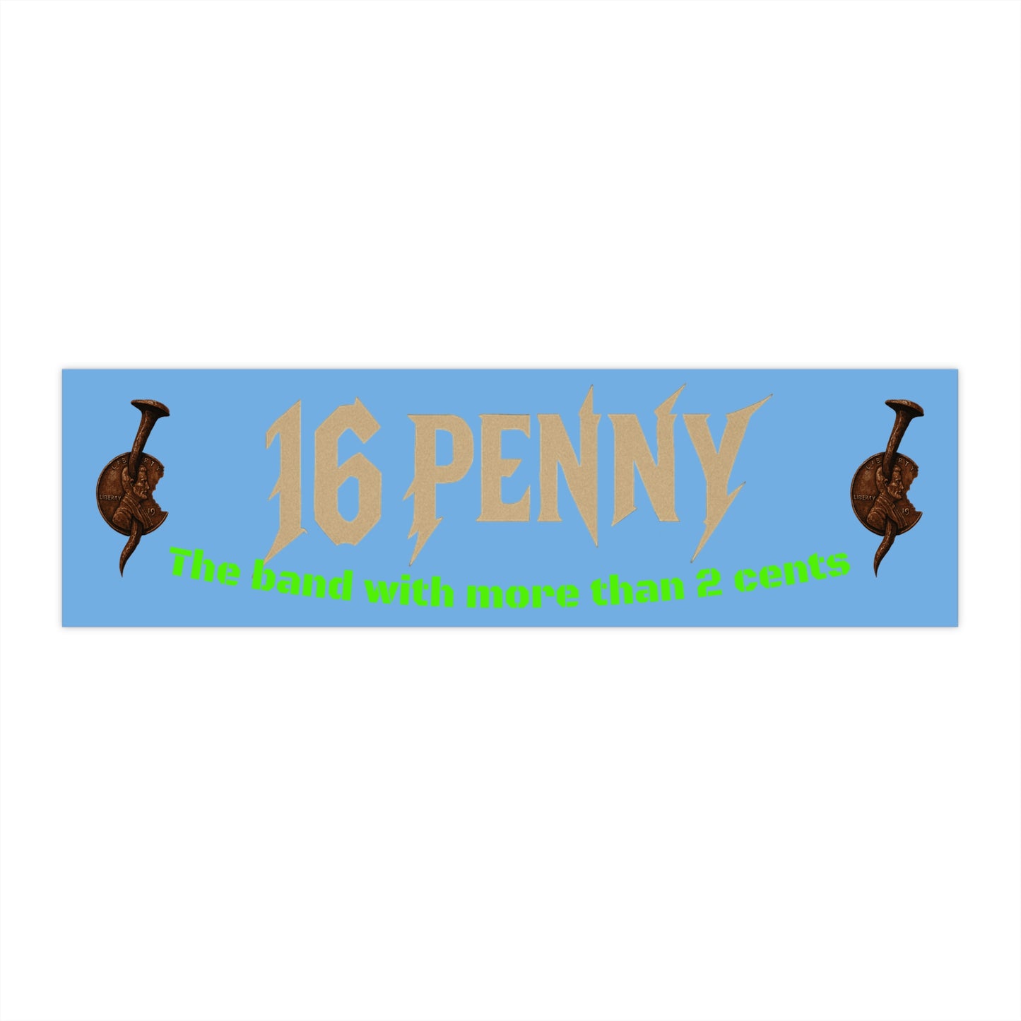 Rock Band Bumper Stickers, Car Decor, Music Enthusiast Gift, Punk Rock Style, 16 Penny Band