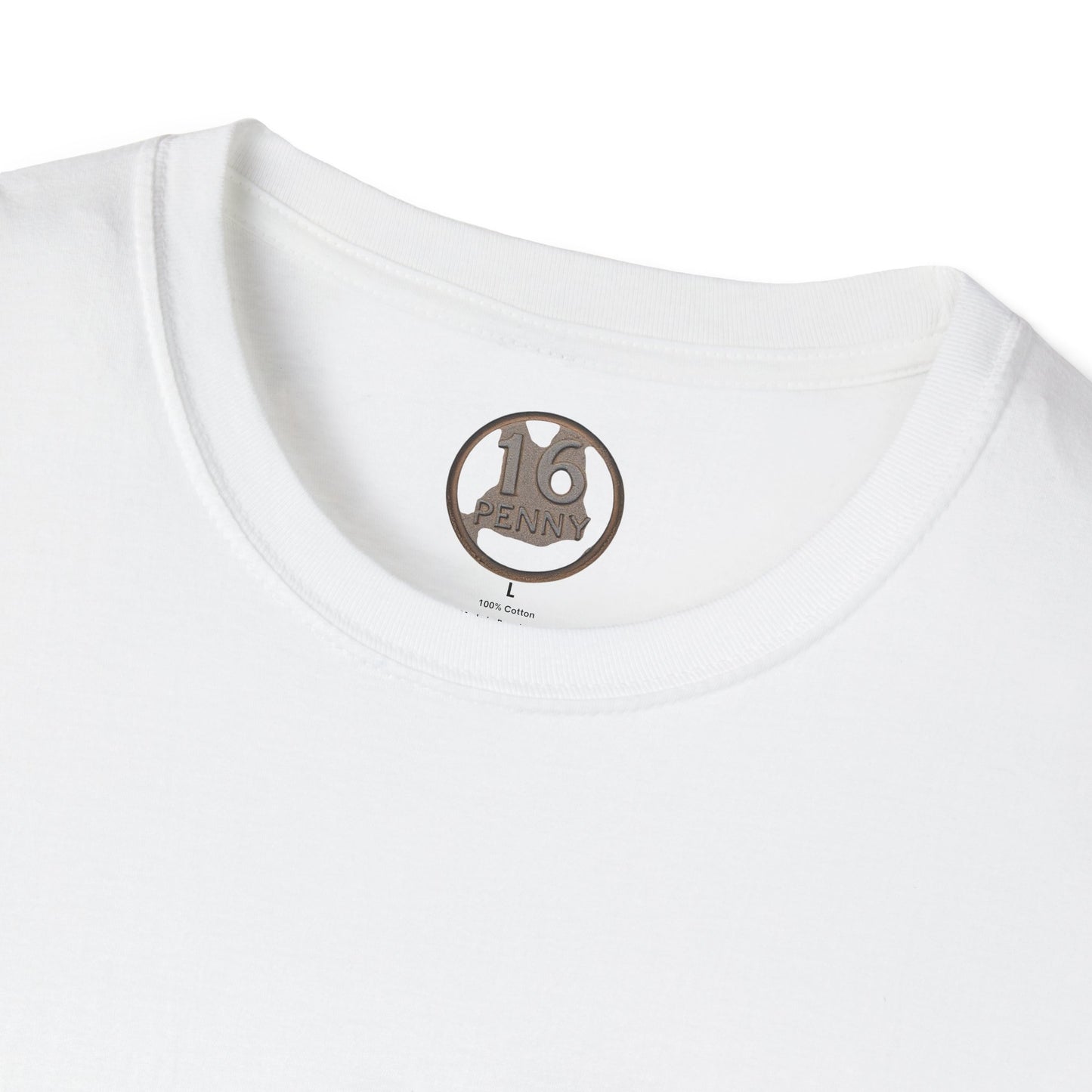 16 Penny Unisex Softstyle T-Shirt - Fun Graphic Tee for Coin Lovers, Unique Gift, Casual Wear, Birthday Celebration, Nostalgia Inspired