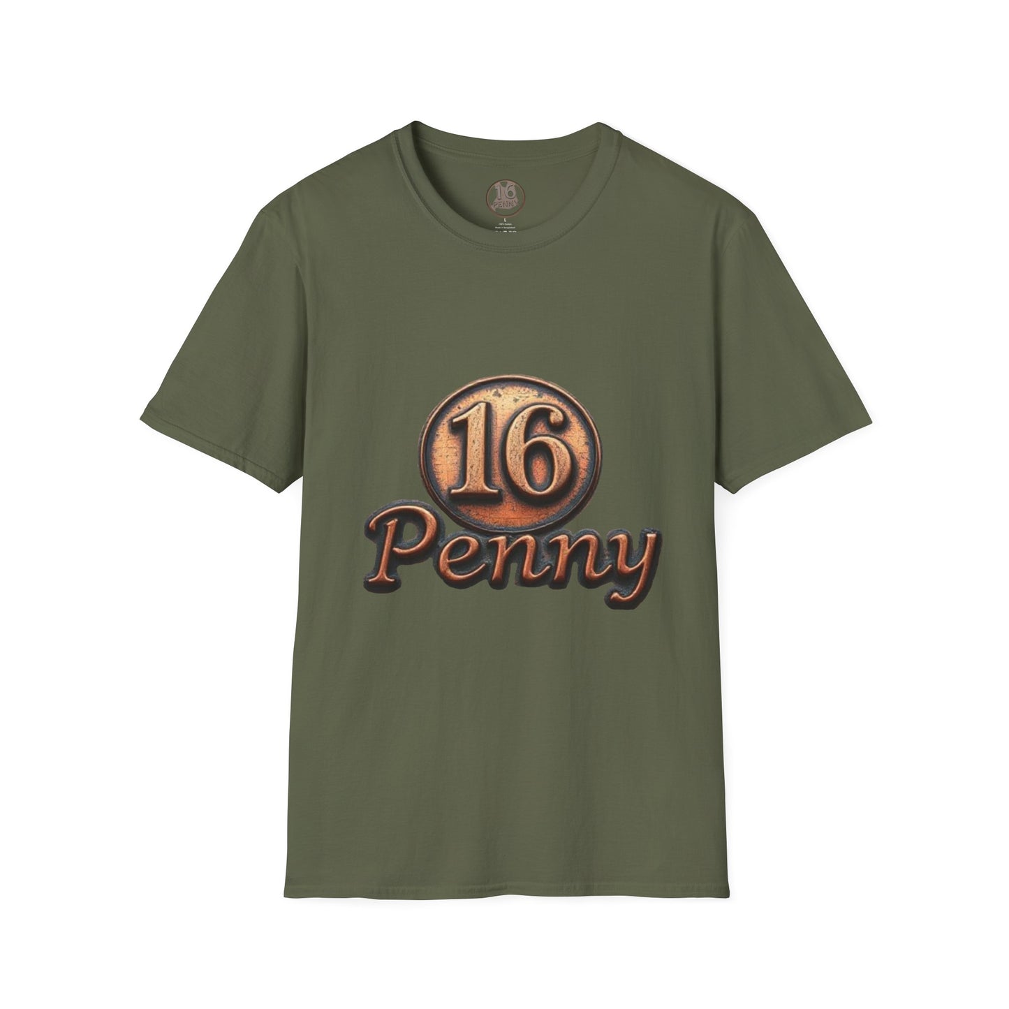 16 Penny Unisex Softstyle T-Shirt - Fun Graphic Tee for Coin Lovers, Unique Gift, Casual Wear, Birthday Celebration, Nostalgia Inspired