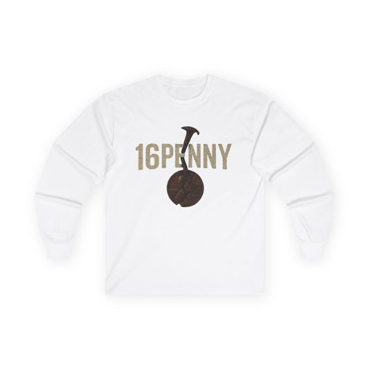 Retro 16Penny Long Sleeve Tee, Unisex Shirt, Vintage Style Apparel, Unique Graphic Tee, Casual Wear, Gift for Him/Her