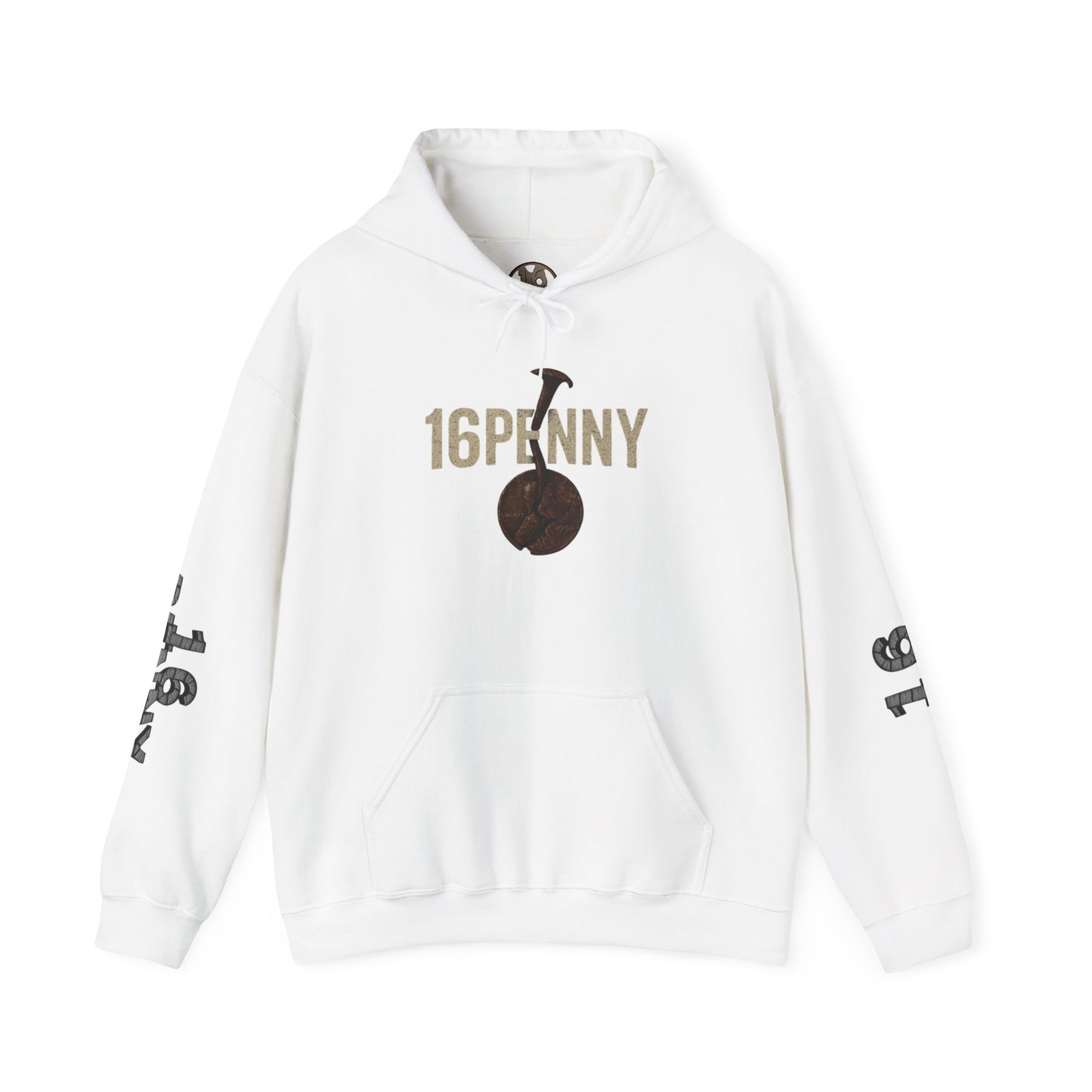 16 Penny Graphic Hoodie | Unisex Heavy Blend Sweatshirt for Casual Style, Gift for Music Lovers, Cozy Layering, Everyday Comfort