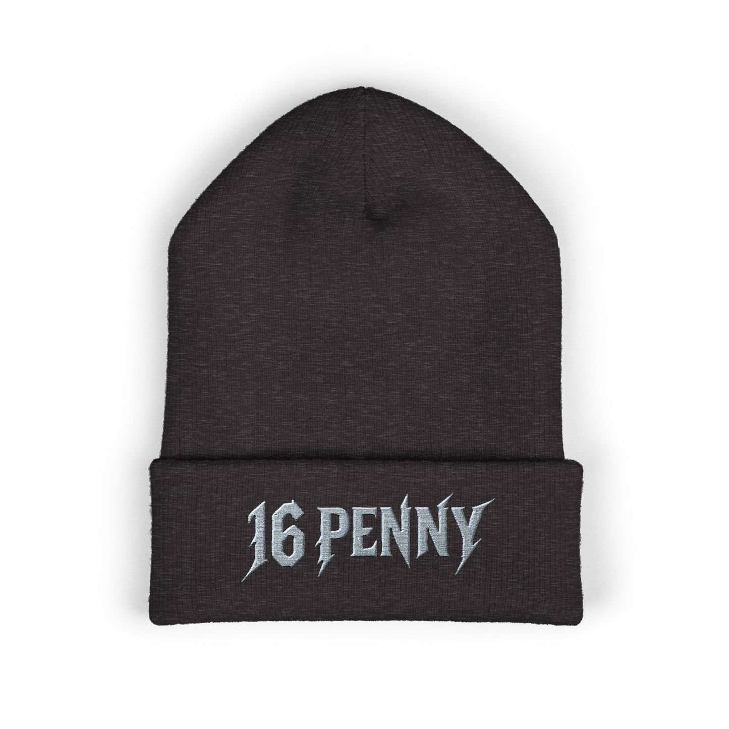 Stylish Cuffed Beanie - 16 PENNY Embroidered Hat, Cozy Winter Accessory, Perfect Gift for Him/Her, Ideal for Outdoor Activities, Streetwear