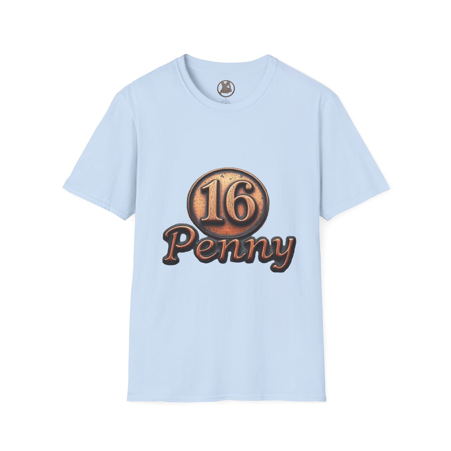 16 Penny Unisex Softstyle T-Shirt - Fun Graphic Tee for Coin Lovers, Unique Gift, Casual Wear, Birthday Celebration, Nostalgia Inspired