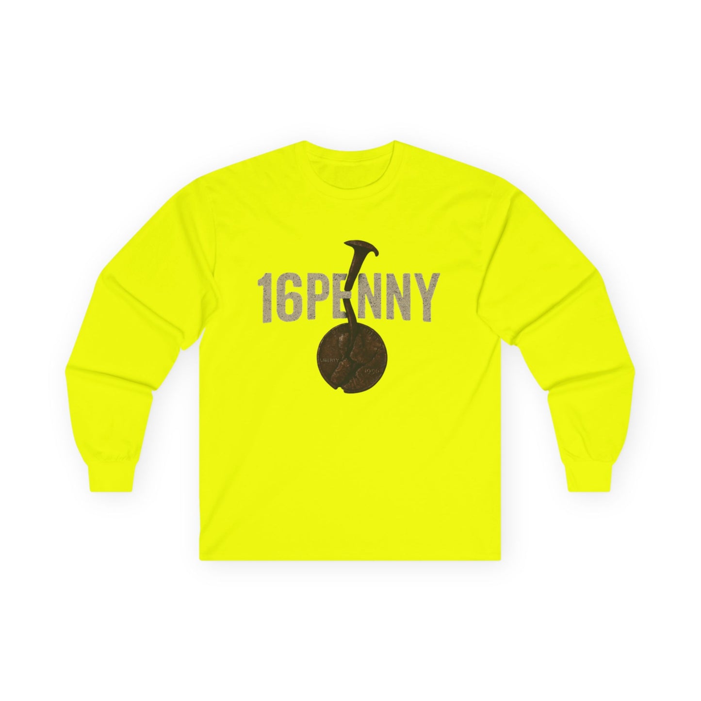 Retro 16Penny Long Sleeve Tee, Unisex Shirt, Vintage Style Apparel, Unique Graphic Tee, Casual Wear, Gift for Him/Her