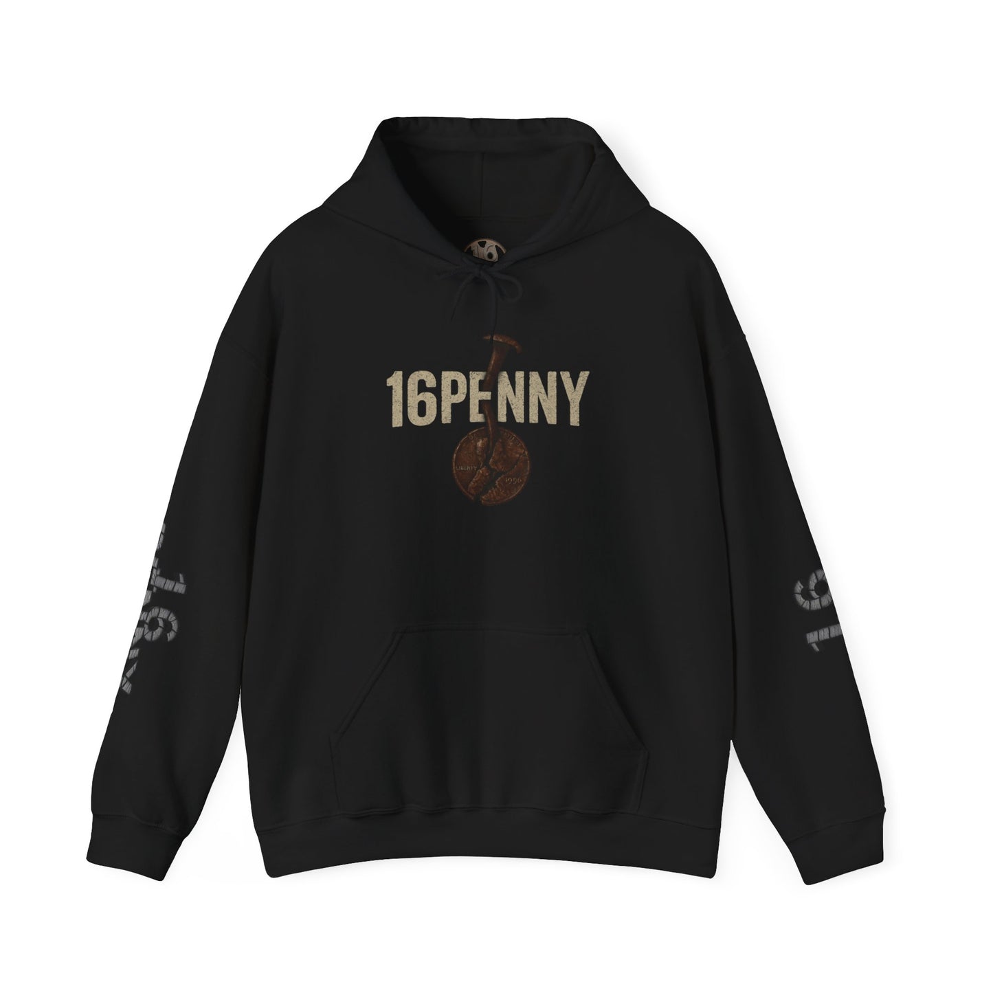 16 Penny Graphic Hoodie | Unisex Heavy Blend Sweatshirt for Casual Style, Gift for Music Lovers, Cozy Layering, Everyday Comfort