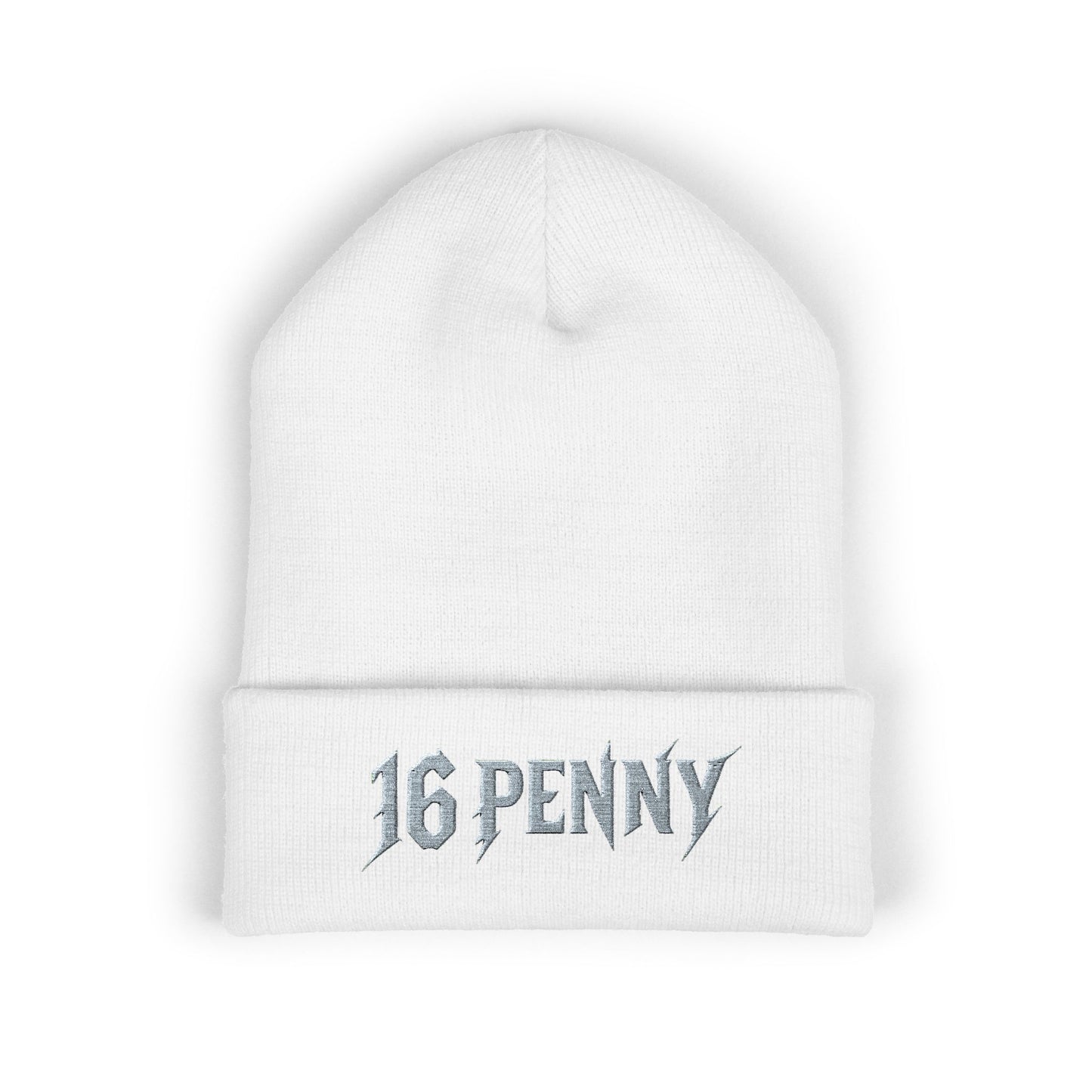 Stylish Cuffed Beanie - 16 PENNY Embroidered Hat, Cozy Winter Accessory, Perfect Gift for Him/Her, Ideal for Outdoor Activities, Streetwear