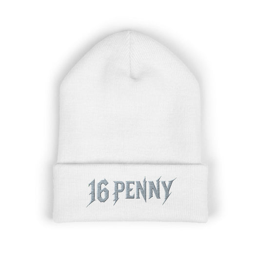 Stylish Cuffed Beanie - 16 PENNY Embroidered Hat, Cozy Winter Accessory, Perfect Gift for Him/Her, Ideal for Outdoor Activities, Streetwear