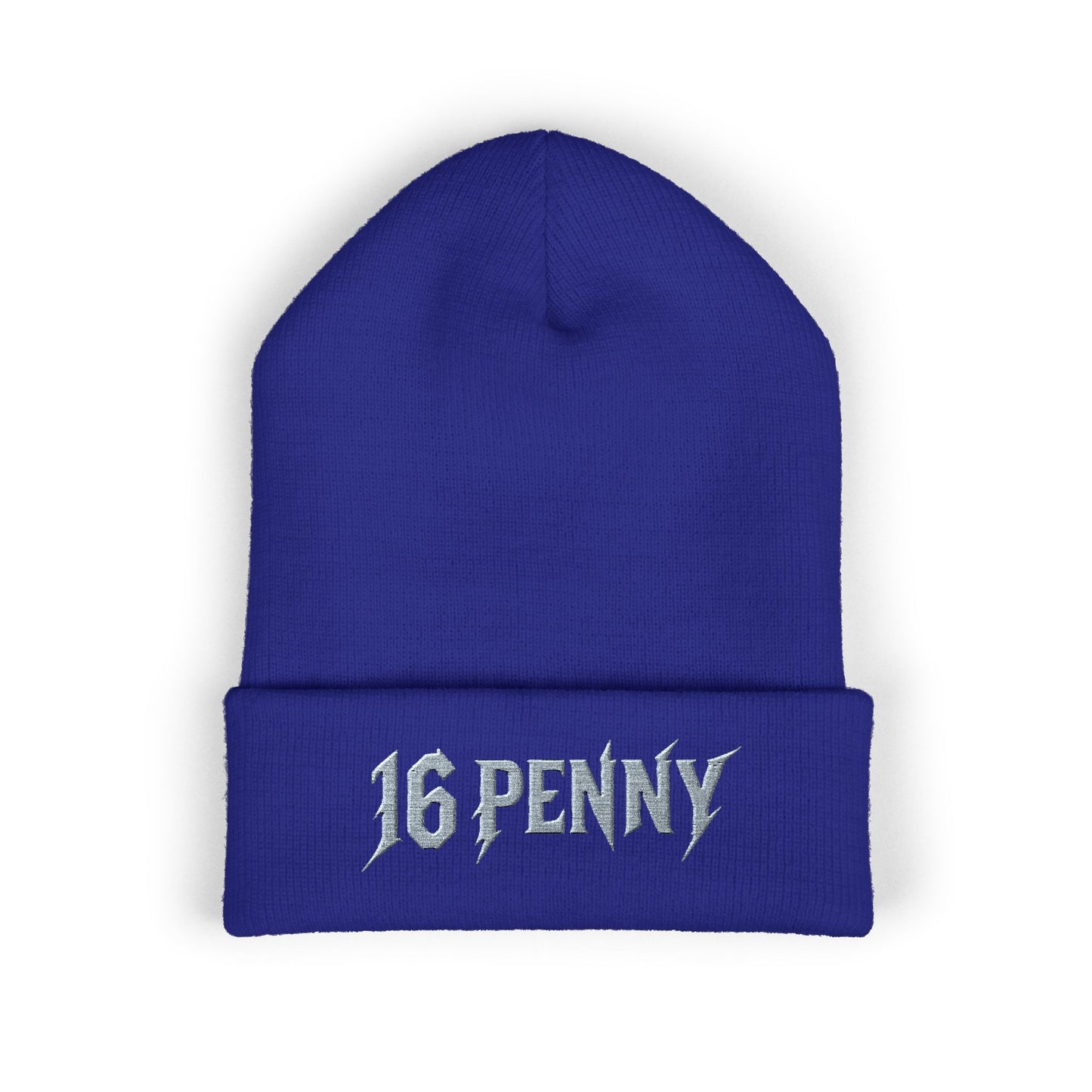 Stylish Cuffed Beanie - 16 PENNY Embroidered Hat, Cozy Winter Accessory, Perfect Gift for Him/Her, Ideal for Outdoor Activities, Streetwear