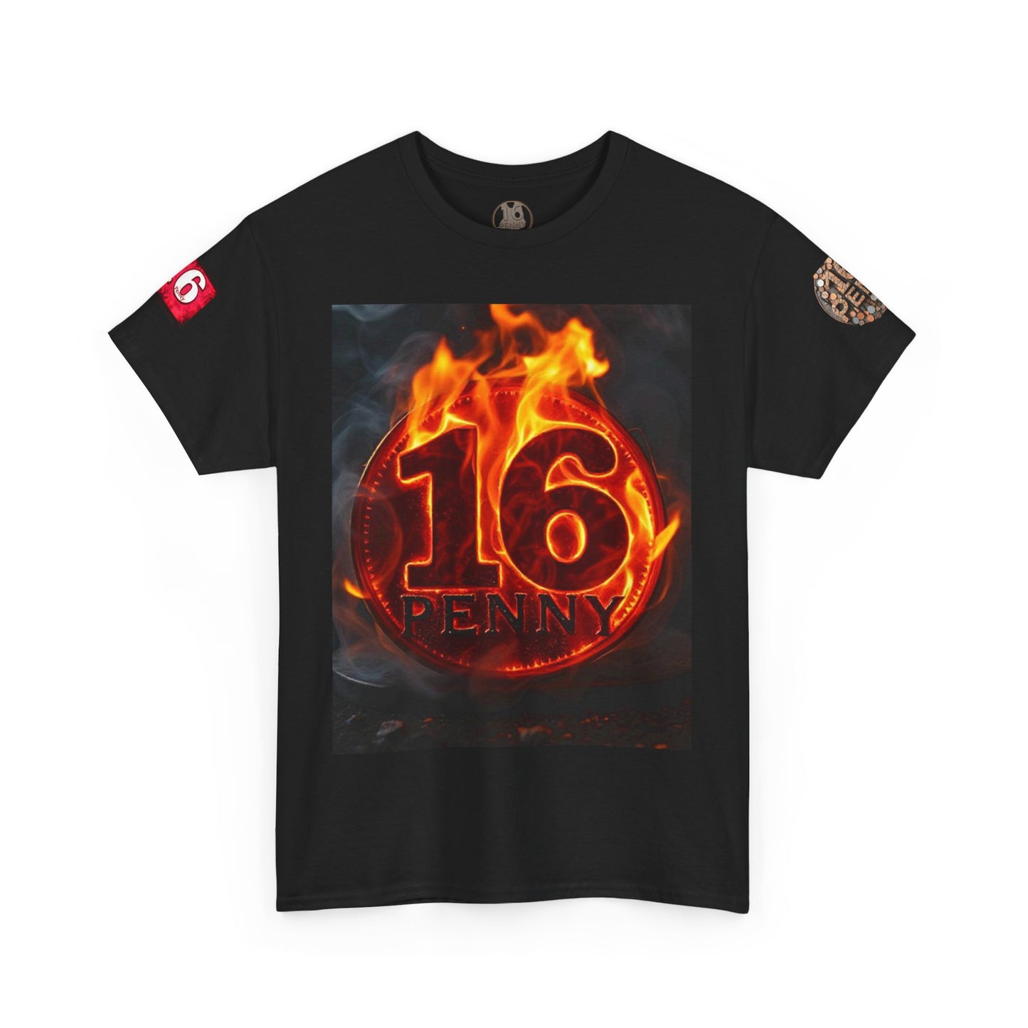 Fiery Graphic Tee - Unisex Heavy Cotton Tee, Unique Graphic Shirt, Casual Wear, Gift for Fans, Music Merchandise, Rock Concert Outfit